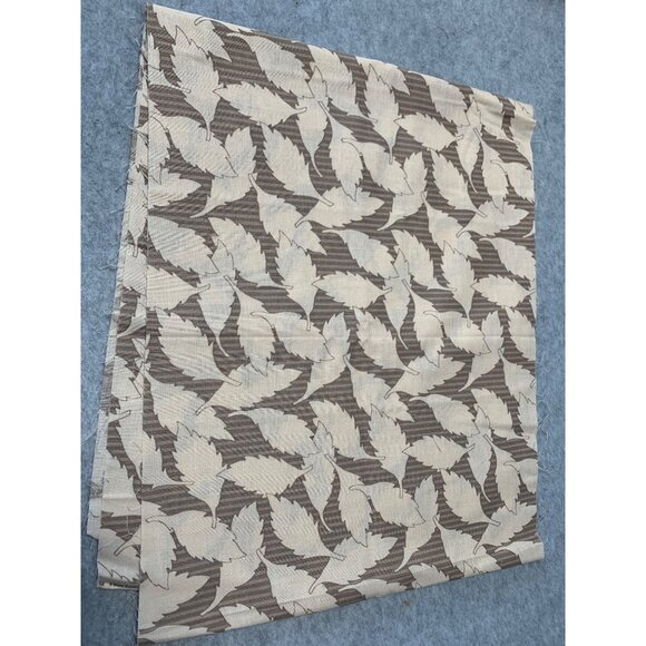 Vintage Brown Leaf Patterned Cotton Fabric 1/4 Yard x 44" Horton Fabric Sales Co - Picture 2 of 4